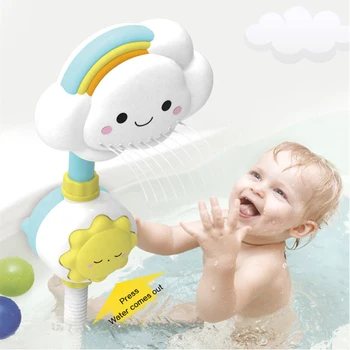 בייבי צעצועי אמבטיה ענן צורה ידנית ריסוס מים על מקלחת תינוק בריכת שחייה וייט ילדים צעצוע אמבטיה במקלחת צעצועים לפעוטות