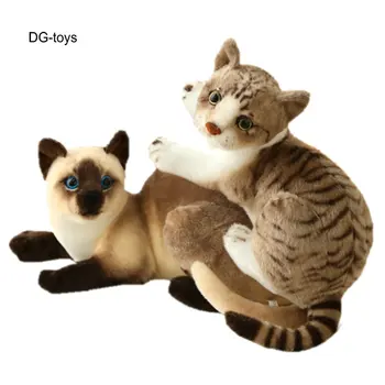 סימולציה האמריקאי פוינטר חתול קטיפה צעצוע בובת מציאותי קטיפה חתול סיאמי חיות בובות צעצועים לילדים צעצועים לחיות מחמד לקישוט