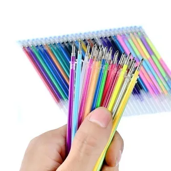 24 צבעים מילוי סמנים בצבעי ג ' ל עט להחליף ציוד משרדי מכשירי כתיבה גן המתאר עט להחליף קופה הספר