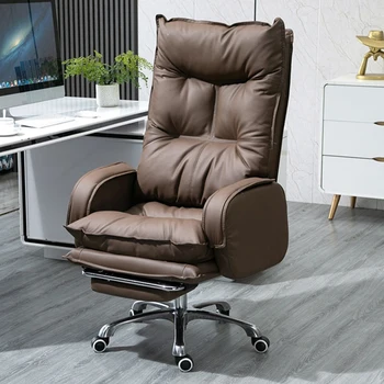 יוקרה כיסאות במשרד, מוביילים מסתובבים עור נוחה הישיבות הנוח כיסאות במשרד, מסתובב Sillas המשחקים ריהוט הבית