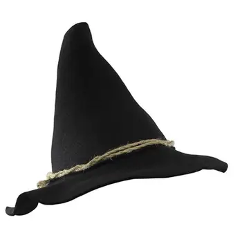 ליל כל הקדושים מכשפה כובע נוח המכשפה כובע שחור כובע מכשפה על נשף מסכות ליל כל הקדושים המפלגה Cosplay שוליים רחבים, אשף תחפושות
