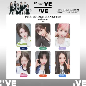 Kpop איידול 6Pcs/סט Lomo כרטיס IVE גלויה אלבום תמונות חדש להדפיס כרטיסי תמונה אוהדים מתנות אוסף ליז Wonyoung