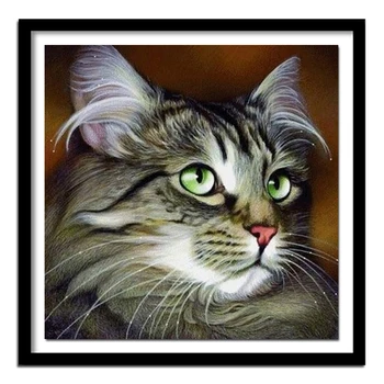 5D DIY יהלום ציור של חיה יהלום רקומה תבנית חתול תחביבים & אמנות קישוט הבית מתנות